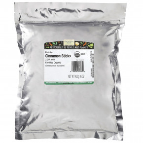 Frontier Co-op, органические палочки корицы, 2,3 см (2 3/4 дюйма), 453 г (16 унций) в Москве - eco-herb.ru | фото