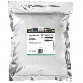 Frontier Co-op, органические просеянные листья перечной мяты, 453 г (16 унций) в Москве - eco-herb.ru | фото