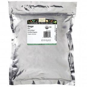 Frontier Co-op, органический нарезанный и просеянный корень имбиря, 453 г (16 унций) в Москве - eco-herb.ru | фото