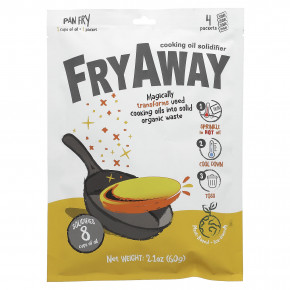 FryAway, Pan Fry, отвердитель растительного масла, 4 пакетика по 60 г (2,1 унции) - описание | фото