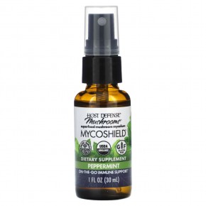 Host Defense Mushrooms, Myco Shield Spray, поддержка иммунитета, перечная мята, 30 мл (1 жидк. Унция) в Москве - eco-herb.ru | фото