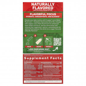 Fungies, ежовик гребенчатый, гриб, гидратация, смесь для приготовления электролитического напитка, вишневый лаймад, 6 пакетиков по 8 г (0,28 унции) в Москве - eco-herb.ru | фото