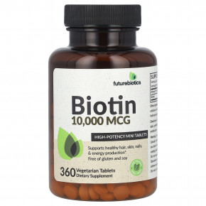 Futurebiotics, Biotin, High Potency, 10,000 mcg, 360 Vegetarian Tablets в Москве - eco-herb.ru | фото