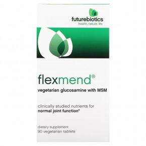 Futurebiotics, FlexMend, вегетарианский глюкозамин с МСМ, 90 вегетарианских таблеток в Москве - eco-herb.ru | фото