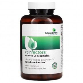 Futurebiotics, VeinFactors, Комплекс при варикозном расширении вен, 180 вегетарианских капсул - описание