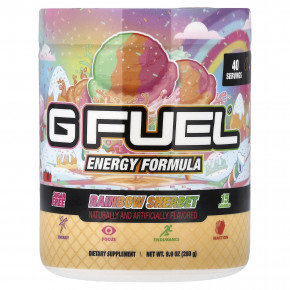 G FUEL, Energy Formula, радужный щербет, 280 г (9,9 унции) - подробнее G FUEL, Energy Formula, радужный щербет, 280 г (9,9 унции) - описание