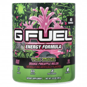 G FUEL, Energy Formula, The Juice, апельсин, ананас и дыня, 280 г (9,9 унции) - подробнее G FUEL, Energy Formula, The Juice, апельсин, ананас и дыня, 280 г (9,9 унции) - описание