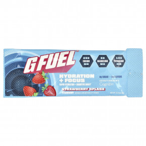 G FUEL, Hydration + Focus, смесь для приготовления электролитического напитка с Cognizin®, со вкусом клубники, 20 пакетиков-стиков по 6 г (0,21 унции) в Москве - eco-herb.ru | фото