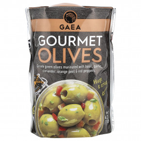 Gaea, Gourmet Olives, собранные вручную маринованные оливки, 120 г (4,2 унции) в Москве - eco-herb.ru | фото