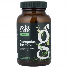 Gaia Herbs, Astragalus Supreme, 120 жидких капсул Phyto-Caps® (650 мг в 1 капсуле) - описание | фото