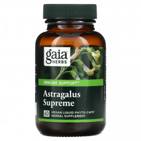 Gaia Herbs, Astragalus Supreme, 60 веганских фито-капсул с жидкостью в Москве - eco-herb.ru | фото