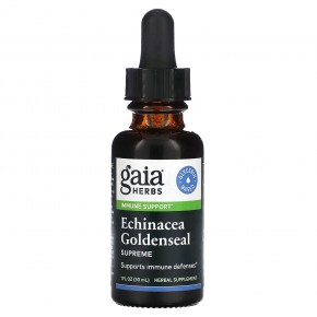 Gaia Herbs, Echinacea Goldenseal Supreme, 1 fl oz (30 ml) в Москве - eco-herb.ru | фото