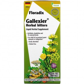 Floradix, Gallexier, травяная добавка в виде жидкого экстракта, 250 мл (8,5 жидк. унции) в Москве - eco-herb.ru | фото