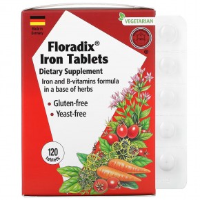 Floradix, железо, 120 таблеток - описание