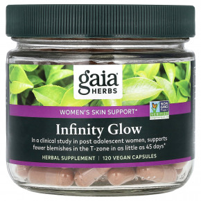 Gaia Herbs, Infinity Glow, средство для поддержки кожи для женщин, 120 веганских капсул в Москве - eco-herb.ru | фото