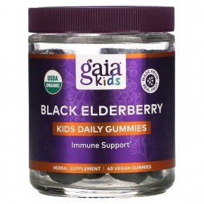 Gaia Herbs, Kids, Everyday Elderberry Gummies, 40 Vegan Gummies в Москве - eco-herb.ru | фото