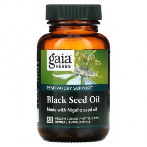 Gaia Herbs, масло черного тмина, 60 веганских капсул Liquid Phyto-Caps в Москве - eco-herb.ru | фото