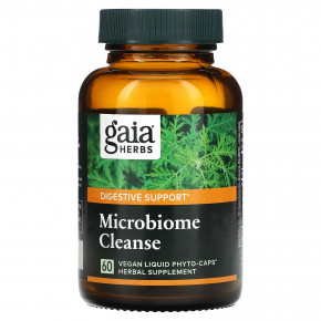 Gaia Herbs, Microbiome Cleanse, 60 веганских жидких фитокапсул в Москве - eco-herb.ru | фото