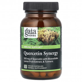 Gaia Herbs, Quercetin Synergy, 50 веганских капсул в Москве - eco-herb.ru | фото