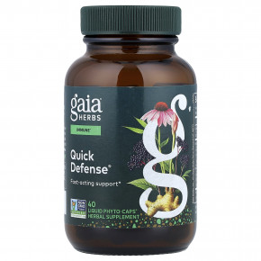Gaia Herbs, Quick Defense®, 40 жидких капсул Phyto-Caps® - описание | фото