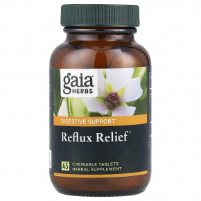 Gaia Herbs, Reflux Relief, 45 жевательных таблеток в Москве - eco-herb.ru | фото