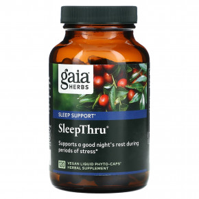 Gaia Herbs, SleepThru, 120 веганских жидких фито-капсул в Москве - eco-herb.ru | фото