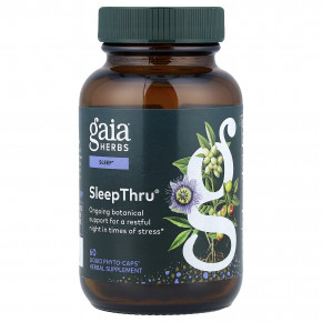 Gaia Herbs, SleepThru®, 60 капсул Phyto-Caps® - описание | фото
