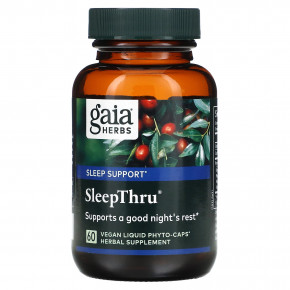 Gaia Herbs, SleepThru, 60 растительных фито-капсул с жидкостью в Москве - eco-herb.ru | фото