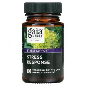 Gaia Herbs, Stress Response, 30 веганских капсул в Москве - eco-herb.ru | фото