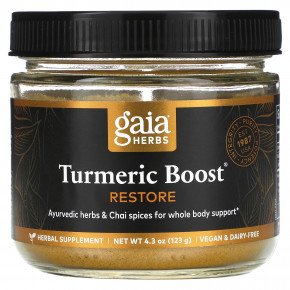 Gaia Herbs, Turmeric Boost, Restore, 123 г (4,3 унции) - описание | фото