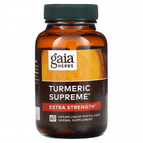 Gaia Herbs, Turmeric Supreme®, 60 капсул с жидкостью Liquid Phyto-Caps в Москве - eco-herb.ru | фото