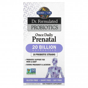 Garden of Life, Dr. Formulated Probiotics, пробиотики, одна таблетка в день во время беременности, 30 вегетарианских капсул в Москве - eco-herb.ru | фото