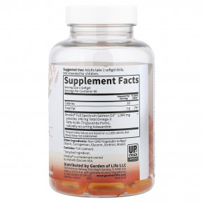 Garden of Life, жир норвежского лосося, 60 капсул (1000 мг в 1 капсуле) в Москве - eco-herb.ru | фото