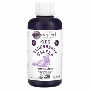 Garden of Life, Mykind Organics, Kids Elderberry & Sleep, сироп с успокаивающими травами для повышения иммунитета, с цинком и витамином C, 116 мл (3,92 жидк. унции) в Москве - eco-herb.ru | фото