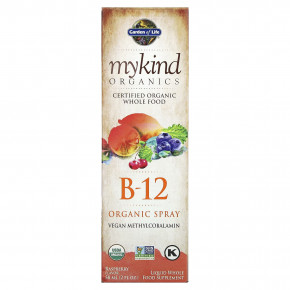 Garden of Life, MyKind Organics, органический спрей с витамином B12, со вкусом малины, 58 мл (2 жидк. унции) в Москве - eco-herb.ru | фото