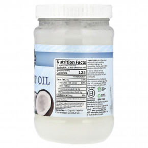 Garden of Life, необработанное нерафинированное кокосовое масло высшего качества, 414 мл (14 жидк. унций) в Москве - eco-herb.ru | фото