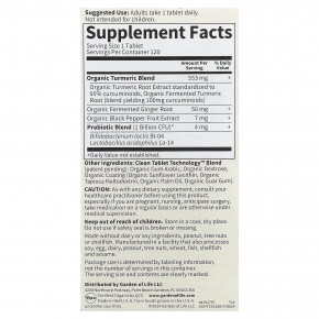 Garden of Life, Organics, куркума для нормальной воспалительной реакции, 120 веганских таблеток в Москве - eco-herb.ru | фото