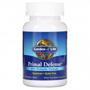 Garden of Life, Primal Defense, пробиотическая формула с HSO, 90 вегетарианских капсуловидных таблеток в Москве - eco-herb.ru | фото
