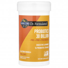 Garden of Life, Пробиотики, 30 мини-вегетарианских капсул в Москве - eco-herb.ru | фото