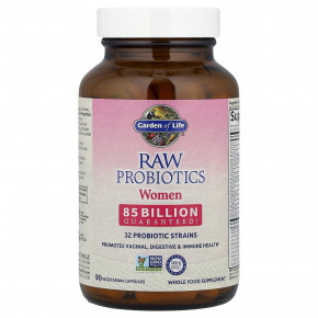 Garden of Life, RAW Probiotics, для женщин, 85 млрд, 85 вегетарианских капсул в Москве - eco-herb.ru | фото