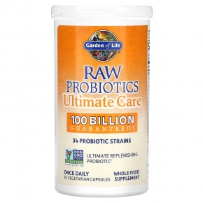 Garden of Life, RAW Probiotics Ultimate Care, 30 вегетарианских капсул в Москве - eco-herb.ru | фото