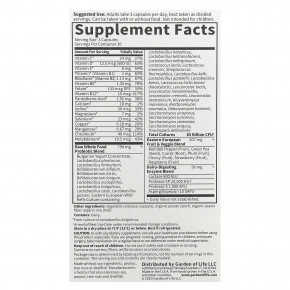 Garden of Life, RAW пробиотики, для мужчин, 90 вегетарианских капсул в Москве - eco-herb.ru | фото