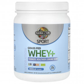 Garden of Life, Sport, Whey + от травяного откорма, ваниль, 457,5 г (1 фунт 0,14 унции) в Москве - eco-herb.ru | фото