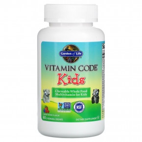 Garden of Life, Vitamin Code, цельнопищевые мультивитамины для детей, вишня, 60 жевательных мишек в Москве - eco-herb.ru | фото