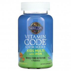 Garden of Life, Vitamin Code, жевательные таблетки для детей, мультивитамины с железом, апельсин, 90 жевательных таблеток в Москве - eco-herb.ru | фото