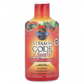 Garden of Life, Vitamin Code Liquid, мультивитаминная формула, фруктовый пунш, 900 мл (30 жидк. унц.) в Москве - eco-herb.ru | фото