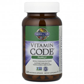 Garden of Life, Vitamin Code®, мультивитамины из цельных пищевых продуктов для всей семьи, 120 вегетарианских капсул в Москве - eco-herb.ru | фото