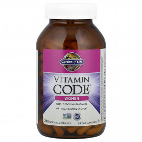 Garden of Life, Vitamin Code®, мультивитамины из цельных продуктов для женщин, 240 вегетарианских капсул в Москве - eco-herb.ru | изображение Garden of Life, Vitamin Code®, мультивитамины из цельных продуктов для женщин, 240 вегетарианских капсул в Москве - eco-herb.ru | фото
