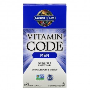 Garden of Life, Vitamin Code, мультивитамины из цельных продуктов для мужчин, 120 вегетарианских капсул в Москве - eco-herb.ru | фото