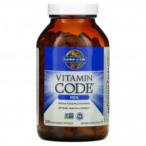 Garden of Life, Vitamin Code, мультивитамины из цельных продуктов для мужчин, 240 вегетарианских капсул в Москве - eco-herb.ru | фото